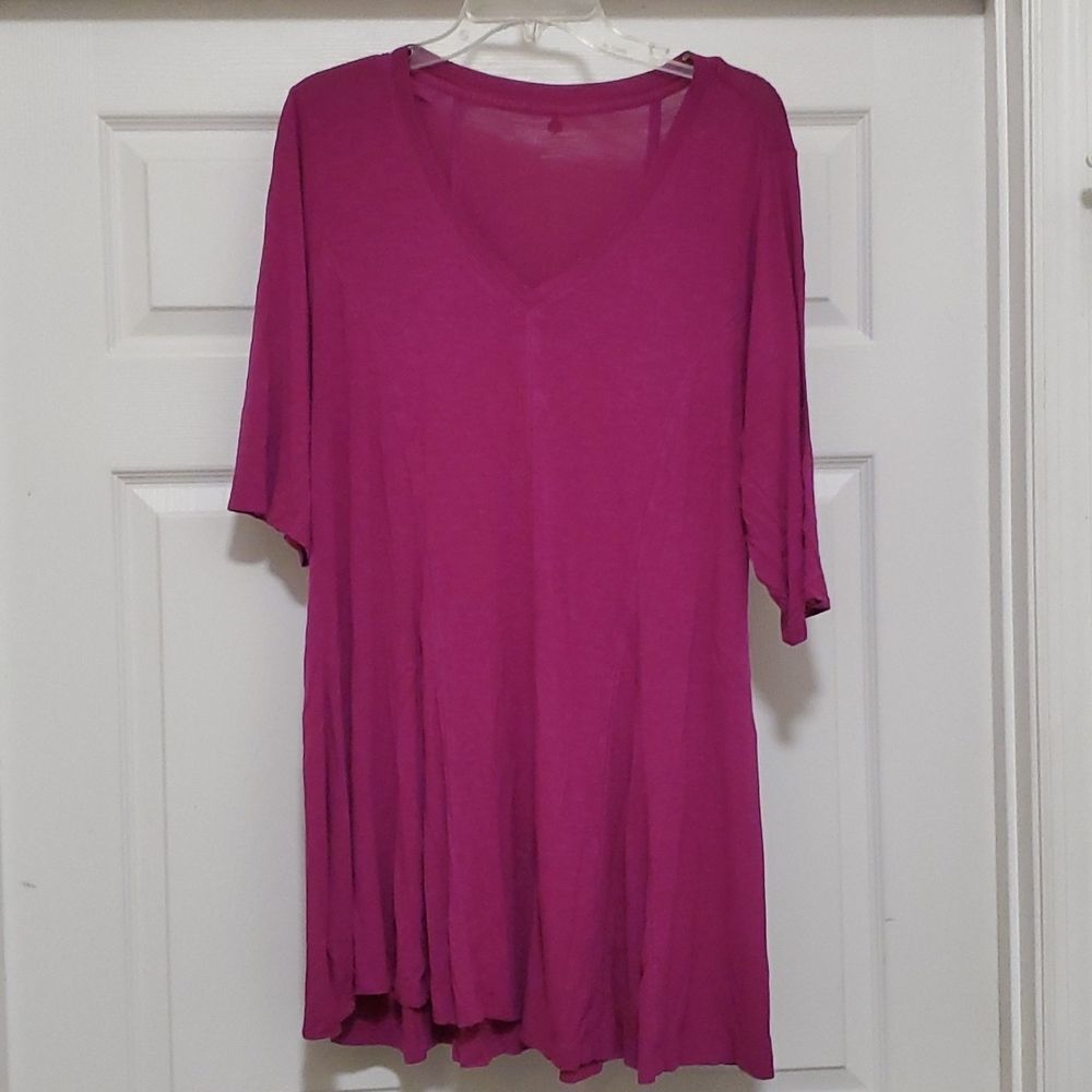 Soft Surroundings womens 1X magenta/ purple tunic